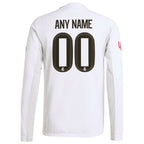 Los Merengues adidas 2025/26 Home Authentic Long Sleeve Custom Jersey - White/Blue