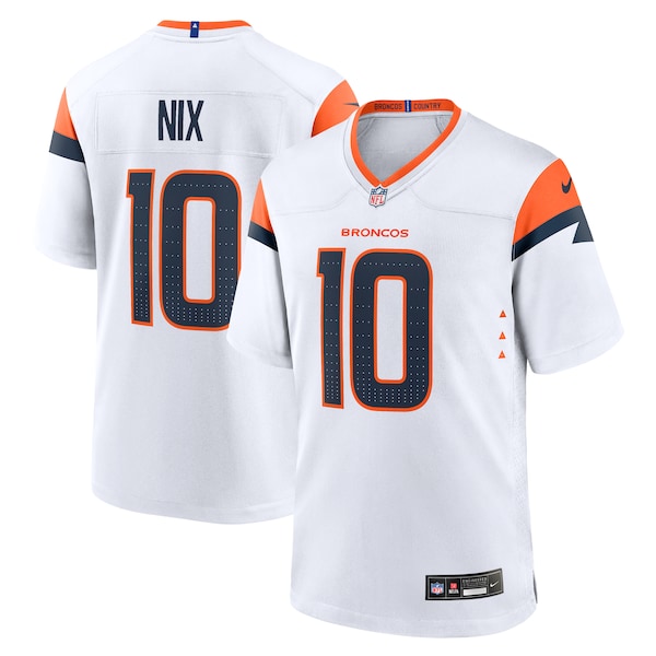 Bo Nix Denver Broncos Nike Game Jersey -  White
