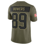 Brock Bowers Las Vegas Raiders Nike 2025 Salute to Service Limited Jersey - Olive
