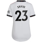 Luke Shaw Manchester United adidas Women's 2022/23 Away Replica Player Jersey - White