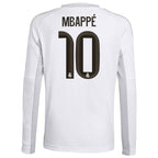 Kylian Mbappé Los Merengues adidas Youth 2025/26 Home Replica Long Sleeve Player Jersey - White
