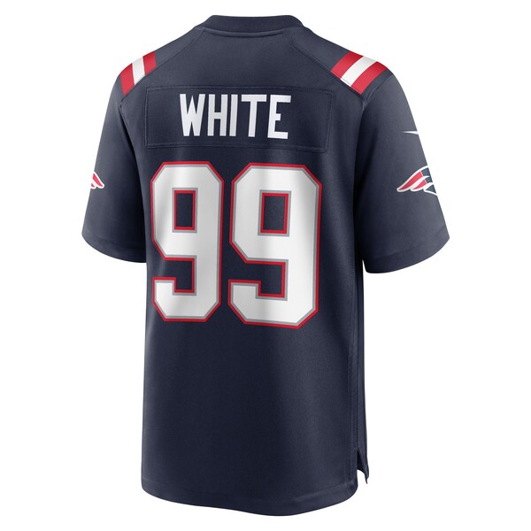 Keion White New England Patriots Nike Team Game Jersey -  Navy/Red/White