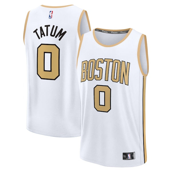 Jayson Tatum Boston Celtics  Youth 2025/26 City Edition Fast Break Jersey - White