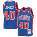 Bill Laimbeer Detroit Pistons Youth 1988/89 Hardwood Classics Swingman Jersey - Blue