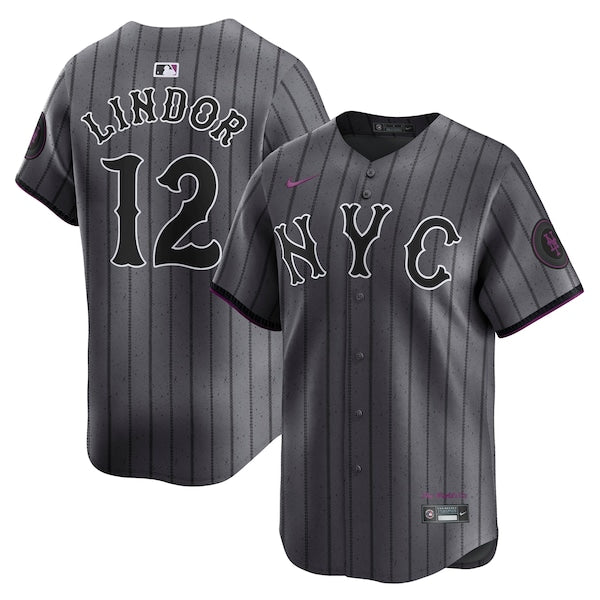 Francisco Lindor New York Mets Nike City Connect Limited Jersey - Gray
