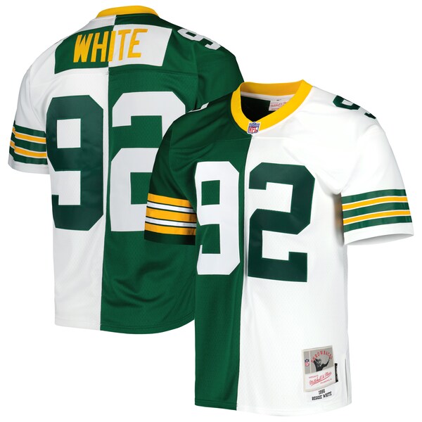 Reggie White Green Bay Packers 1996 Split Legacy Replica Jersey - Green/White