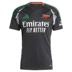 Arsenal adidas 2024/25 Away Replica Custom Jersey - Black/Red/Aqua