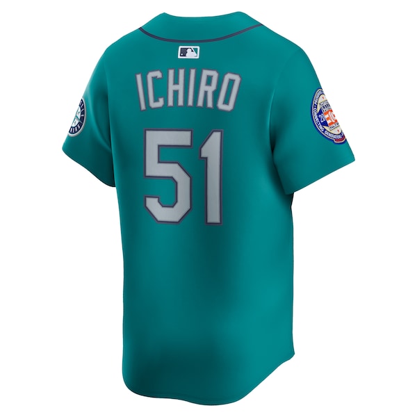 Ichiro Suzuki Seattle Mariners Nike 2025 National Baseball Hall of Fame Nike Alternate Limited Player Jersey - Aqua/White