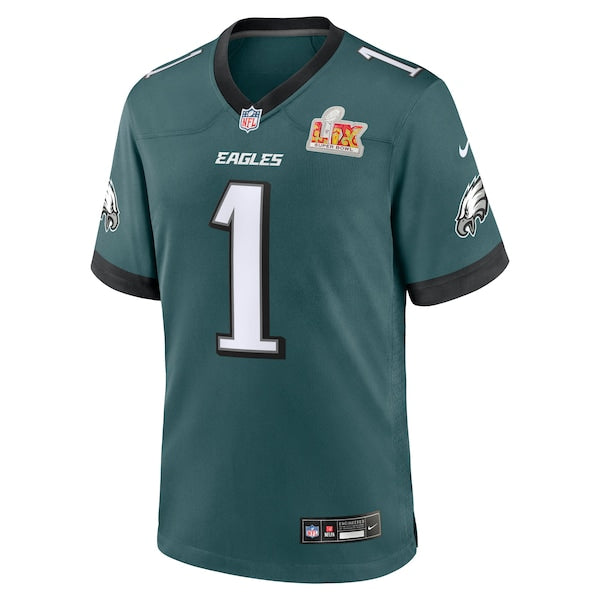 Jalen Hurts Philadelphia Eagles Nike Super Bowl LIX Game Player Jersey - Midnight Green