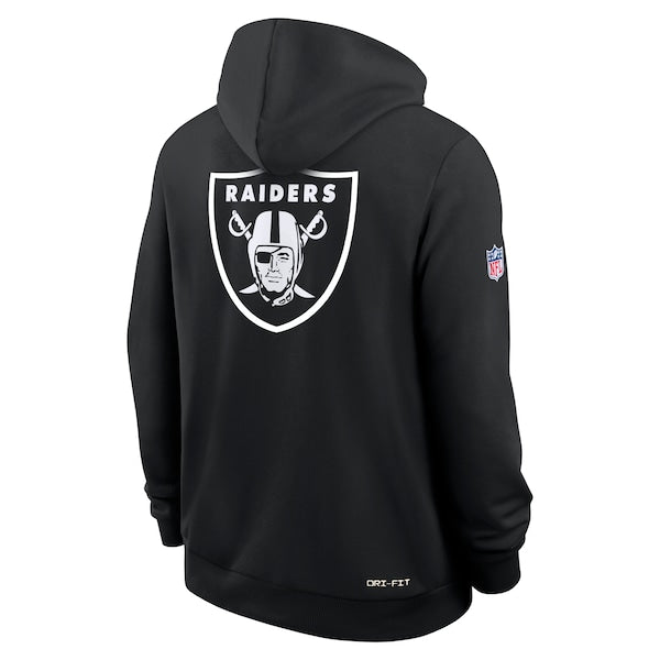 Las Vegas Raiders Nike 2025 NFL Crucial Catch Sideline Standard Issue Dri-FIT Hoodie - Black