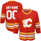 Calgary Flames Preschool Team Home Replica Custom Jersey - Red