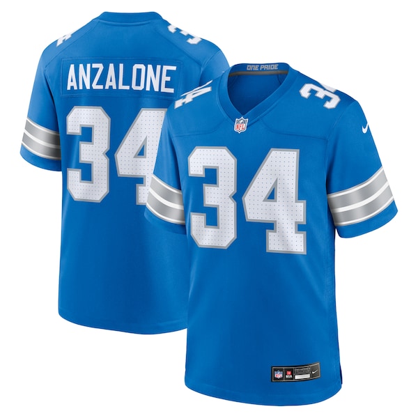 Alex Anzalone Detroit Lions Nike Game Jersey - Blue/Black