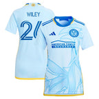 Caleb Wiley Atlanta United FC adidas Women's 2024 The Resurgens Kit Replica Player Jersey - Light Blue/Black