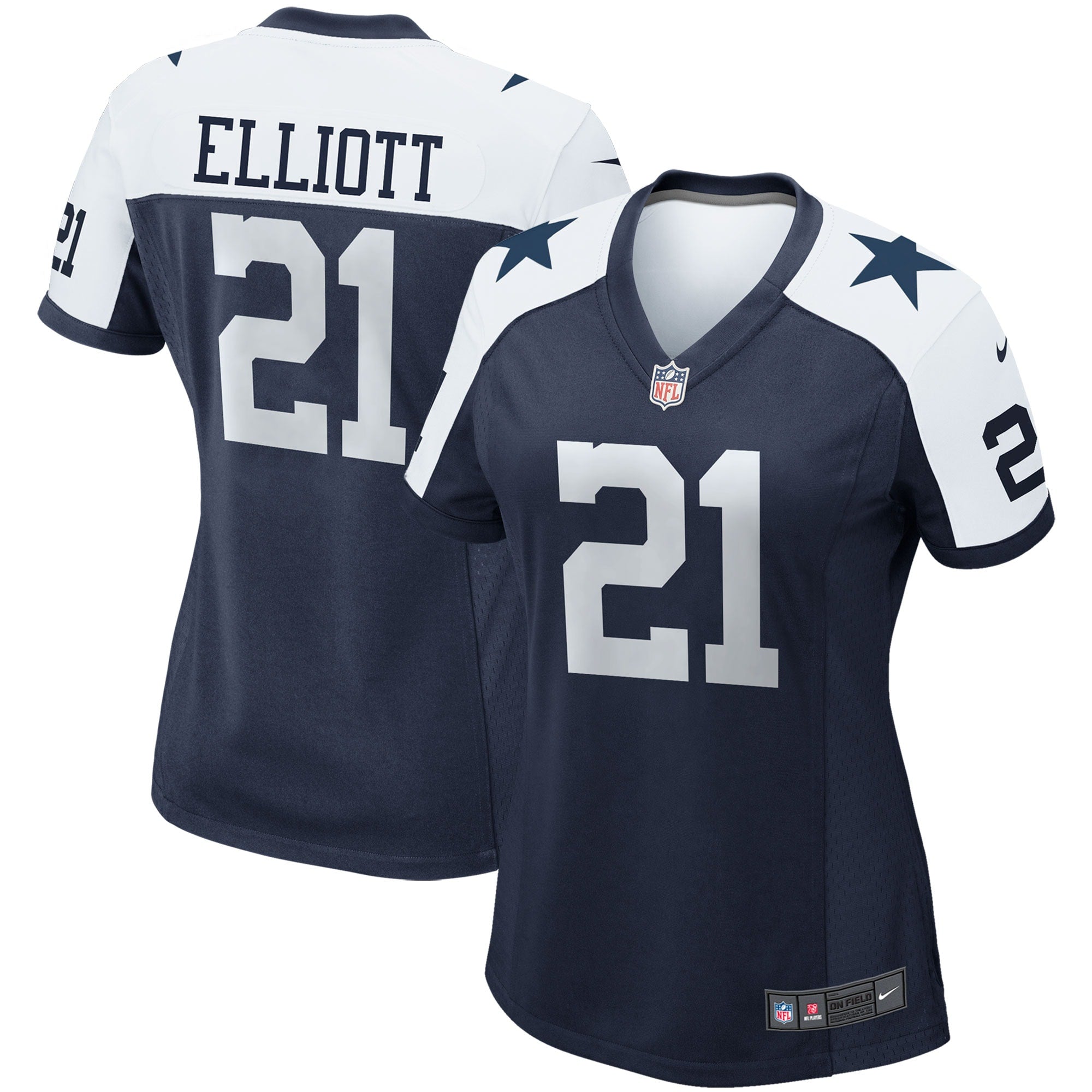 Ezekiel Elliott Dallas Cowboys Nike Women's Alternate Game Jersey - White/Navy