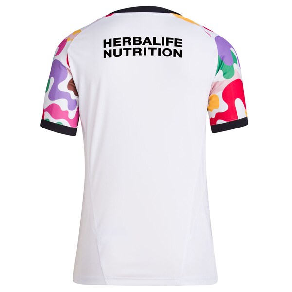 LA Galaxy adidas Women's 2024 Pride Pre-Match Top - White