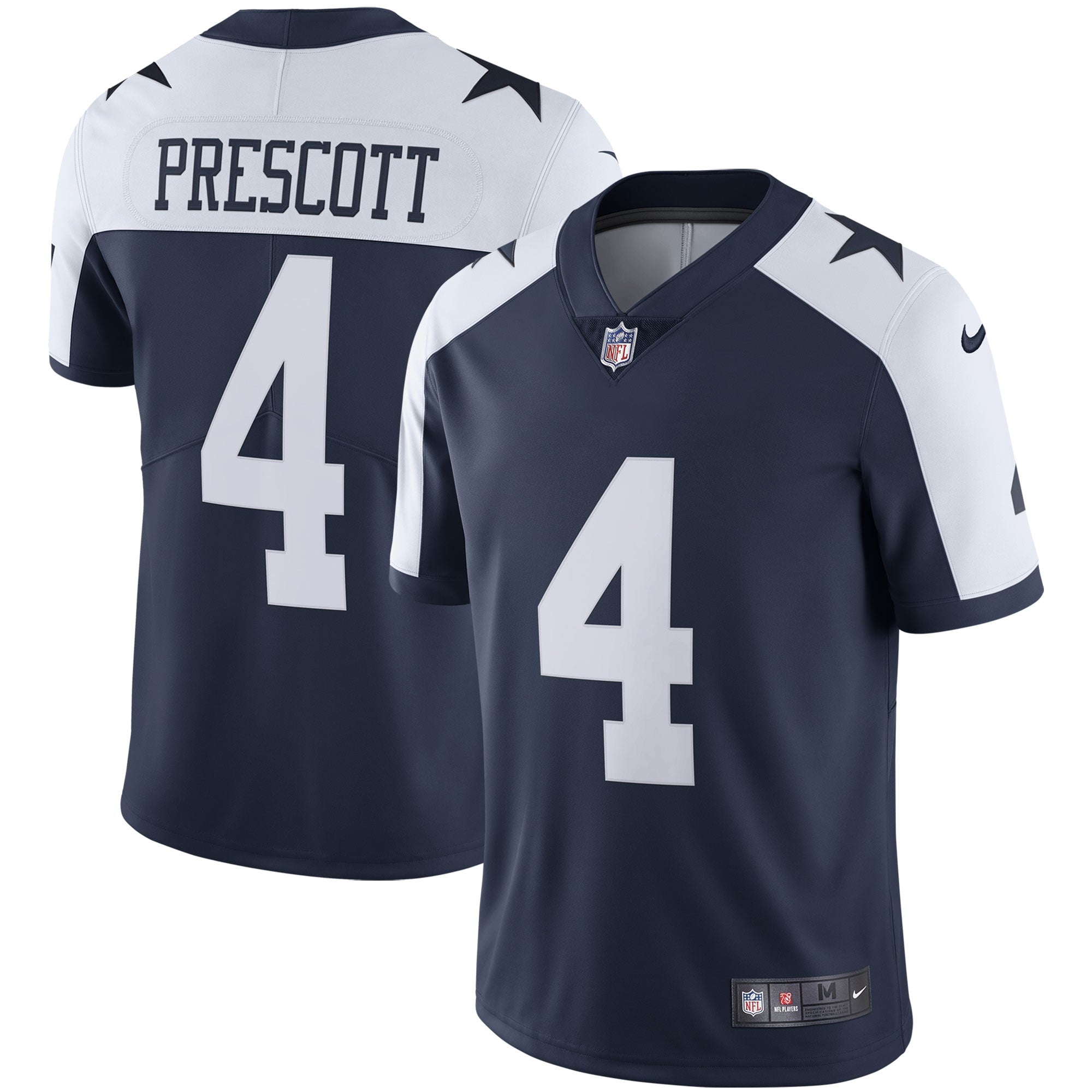 Dak Prescott Nike Dallas Cowboys Color Rush Vapor Limited Jersey - White/Navy