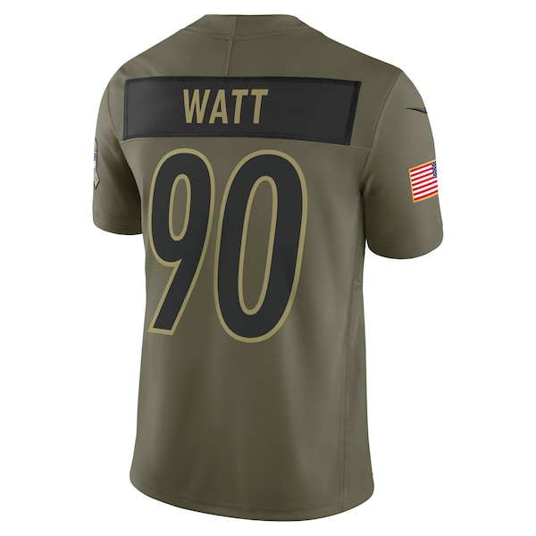 T.J. Watt Pittsburgh Steelers Nike 2025 Salute to Service Limited Jersey - Olive