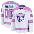 Florida Panthers  2024 Hockey Fights Cancer Custom Practice Jersey - White