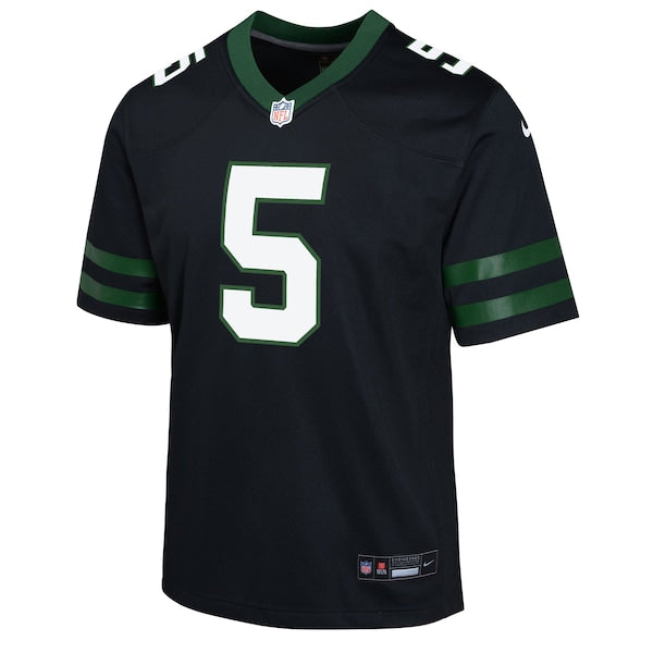 Garrett Wilson New York Jets Nike Youth Alternate Game Jersey - Legacy Black