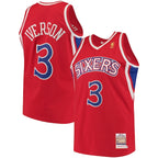 Allen Iverson Philadelphia 76ers 1996/97 Hardwood Classics Authentic Jersey - Red/Black/White