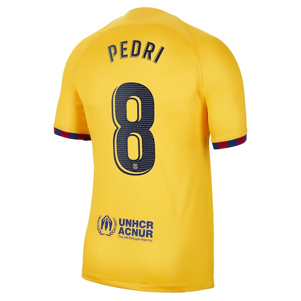 Pedri Barcelona Nike 2022/23 Fourth Breathe Stadium Replica Player Jersey - Yellow
