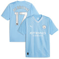 Kevin De Bruyne Manchester City Puma 2023/24 Home Replica Player Jersey - Sky Blue