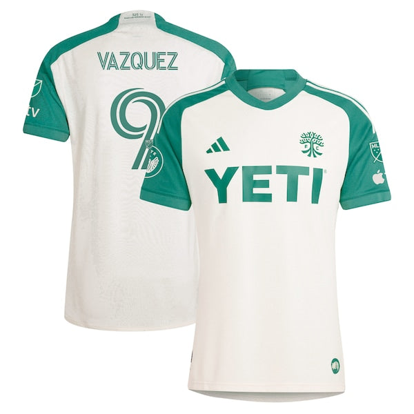 Brandon Vazquez Austin FC adidas 2024 The Armadillo Kit Authentic Player Jersey - Tan