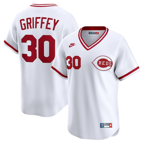 Ken Griffey Cincinnati Reds Nike Throwback Cooperstown Collection Limited Jersey - White