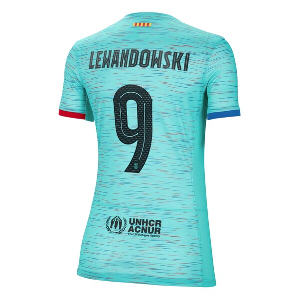 Robert Lewandowski Barcelona Nike Women's 2023/24 Third Replica Jersey - Aqua