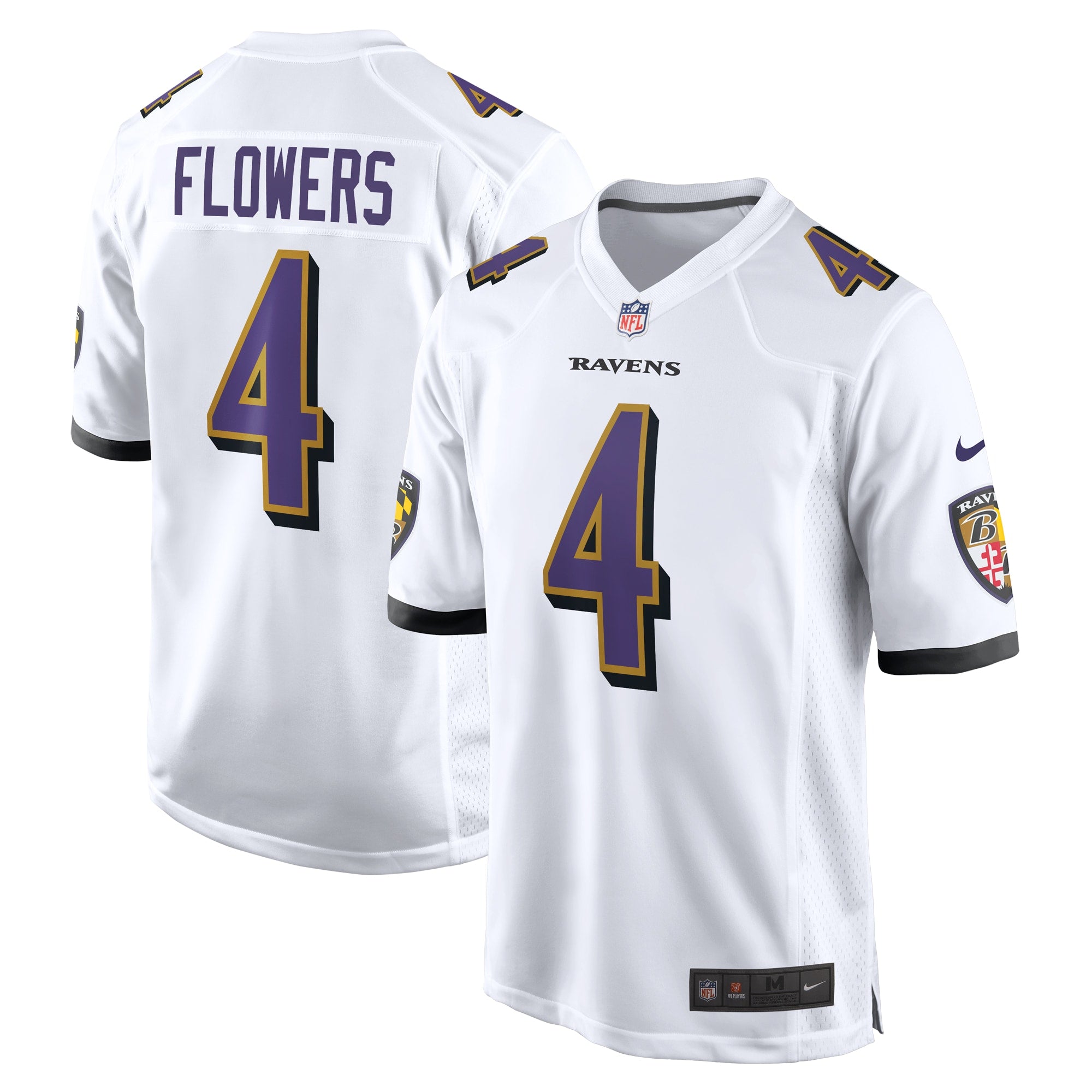 Zay Flowers Baltimore Ravens Nike Team Game Jersey - Black/White
