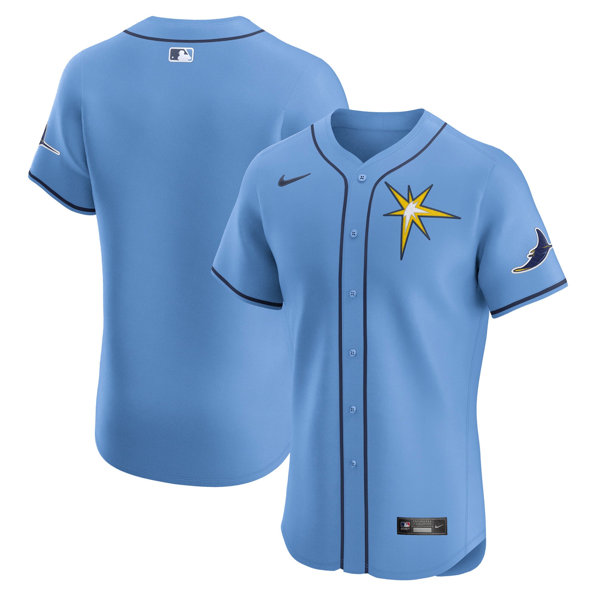 Tampa Bay Rays Nike Home Elite Jersey - White/Light Blue