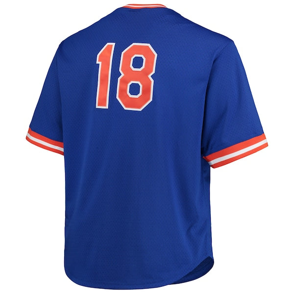 Darryl Strawberry New York Mets Big & Tall Cooperstown Collection Mesh Batting Practice Jersey - Royal