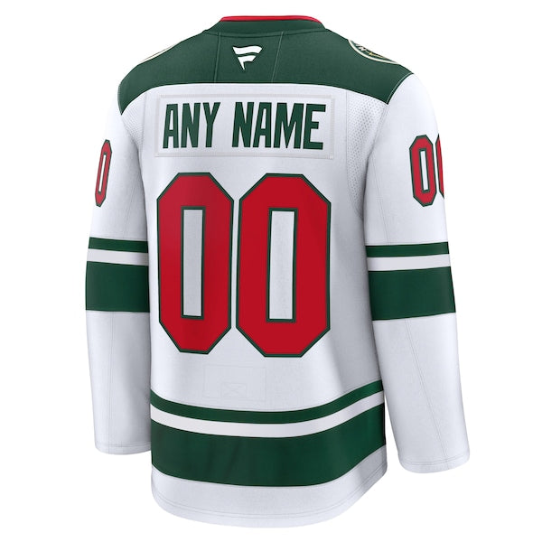 Minnesota Wild  Away Premium Custom Jersey - White/Green