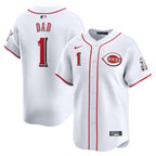 Cincinnati Reds Nike #1 Dad Home Limited Jersey - White