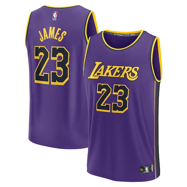 LeBron James Los Angeles Lakers  Youth Fast Break Replica Player Jersey - Statement Edition - Purple