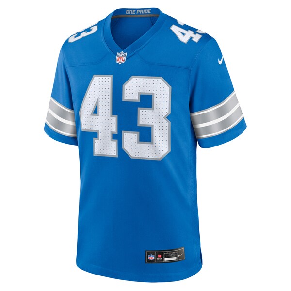 James Turner Detroit Lions Nike Game Jersey -  Blue
