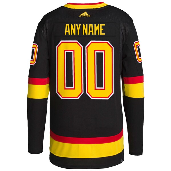 Vancouver Canucks adidas  Alternate Retro Primegreen Authentic Custom Jersey - Black