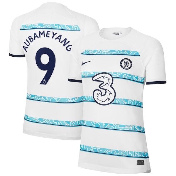 Pierre-Emerick Aubameyang Chelsea Nike Women's 2022/23 Home Breathe Stadium Replica Player Jersey - White