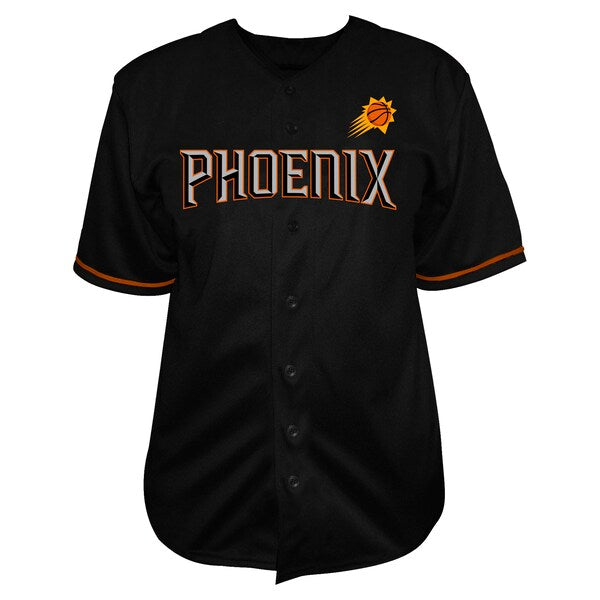 Devin Booker Phoenix Suns Profile Big & Tall Name & Number Button-Up Jersey - Black