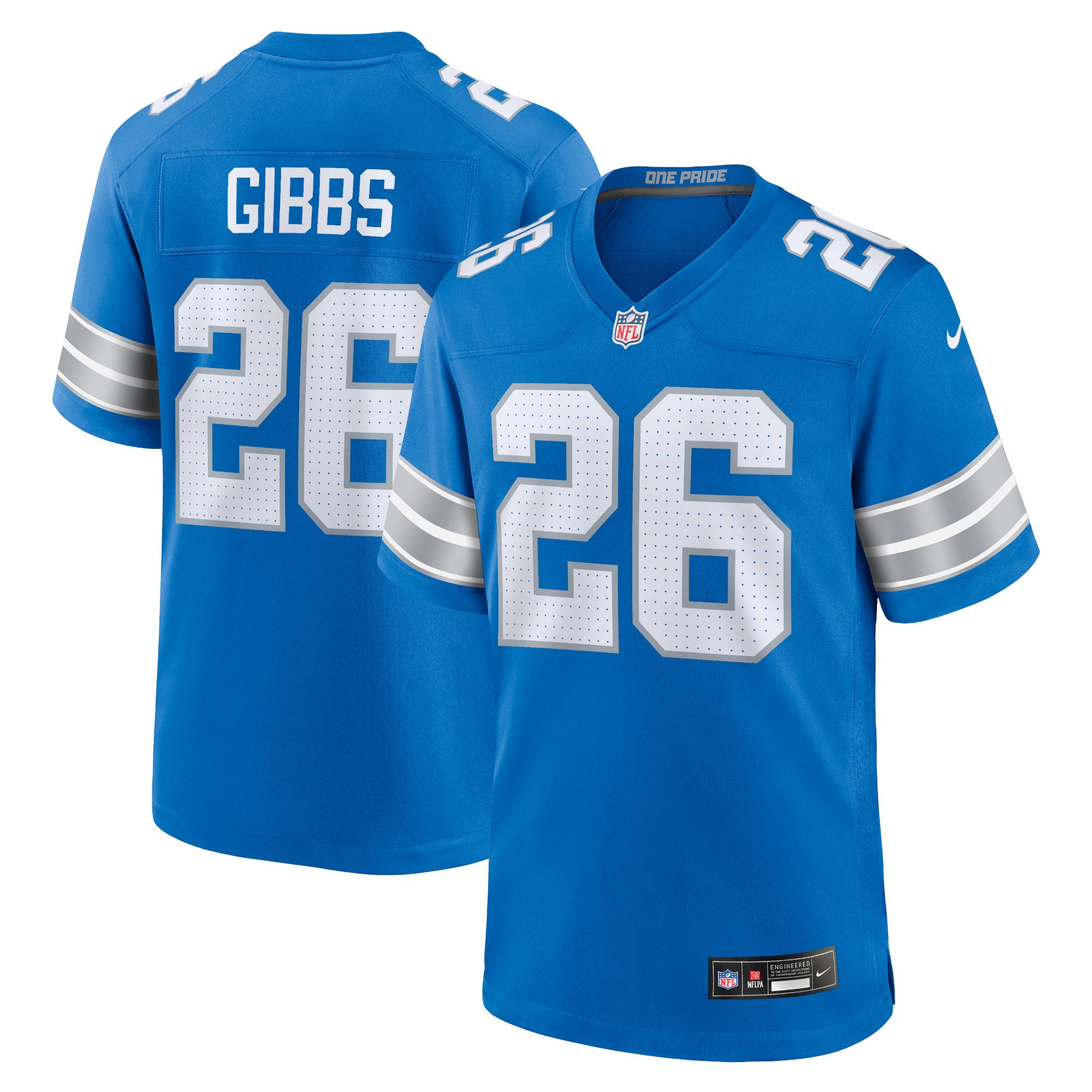 Jahmyr Gibbs Detroit Lions Nike Game Jersey - White