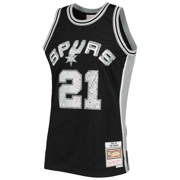 Tim Duncan San Antonio Spurs 1998/99 Hardwood Classics NBA 75th Anniversary Diamond Swingman Jersey - Black