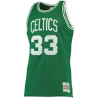 Larry Bird Boston Celtics 1985/86 Big & Tall Hardwood Classics Swingman Jersey - Kelly Green