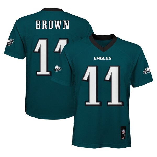 A.J. Brown Philadelphia Eagles Youth Replica Player Jersey - Midnight Green