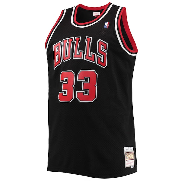 Scottie Pippen Chicago Bulls  Big & Tall Hardwood Classics Swingman Jersey - Black/Red