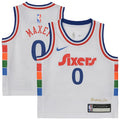 Tyrese Maxey Philadelphia 76ers Nike Preschool 2024/25 Swingman Player Jersey -  City Edition - White