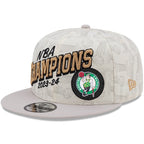 Boston Celtics New Era 2024 NBA Finals Champions Locker Room 9FIFTY Snapback Hat - Cream