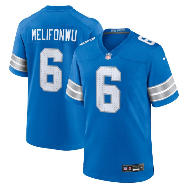 Ifeatu Melifonwu Detroit Lions Nike Team Game Jersey -  Blue