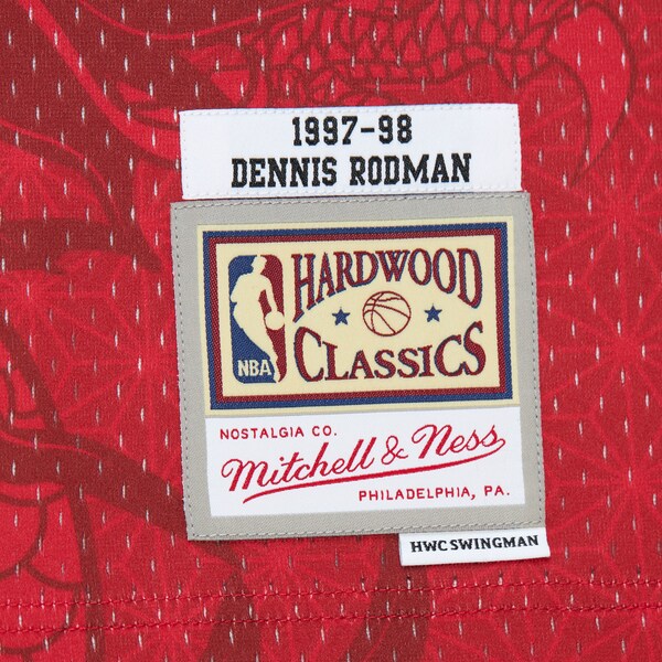 Dennis Rodman Chicago Bulls 1997/98 Hardwood Classics Asian Heritage 6.0 Swingman Throwback Player Jersey - Red
