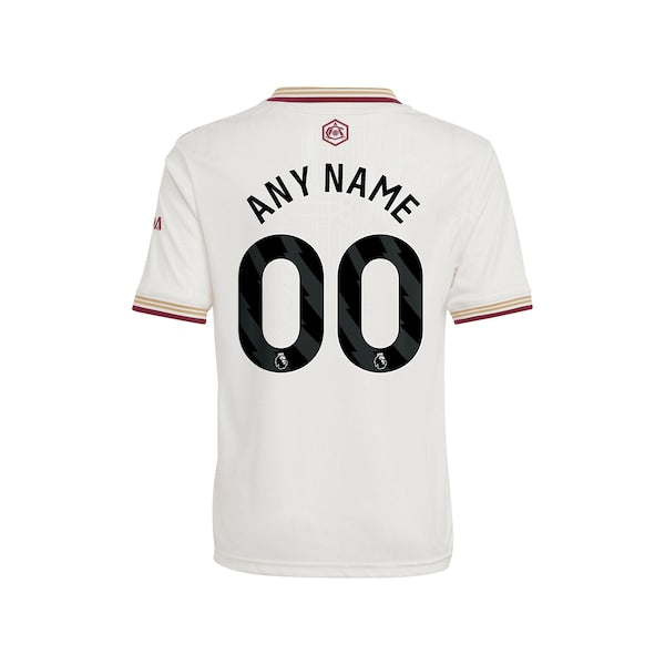Arsenal adidas 2025/26 Third Replica Custom Jersey - White/Red/Blue
