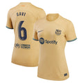 Gavi Barcelona Nike Women's 2022/23 Away Breathe Stadium Replica Player Jersey - Gold
